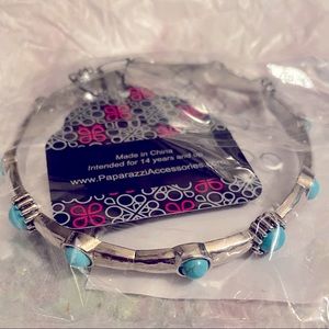 Blue and silver paparazzi bracelet